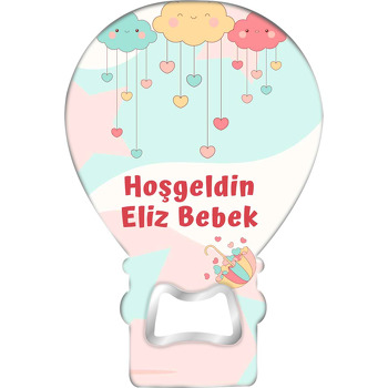 Kalp Damlalar ile Bulutlar Temalı Balon Magnet Açacak