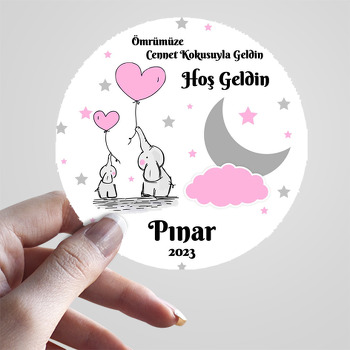 Kalpli Filler Pembe Yıldızlar Temalı Sticker