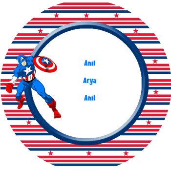 Kaptan Amerika Temalı Sticker