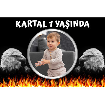 Kara Kartal Temalı Magnet