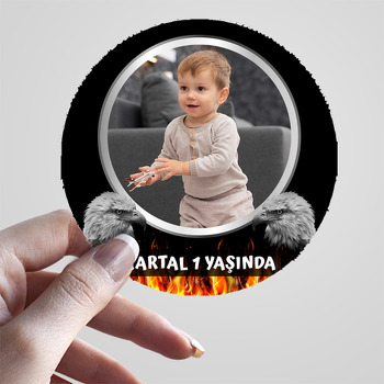 Kara Kartal Temalı Sticker