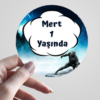 Kara Panter Temalı Sticker