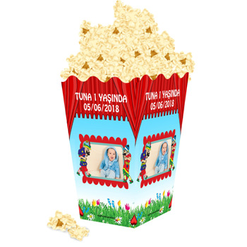 Karagöz ve Hacivat Temalı Popcorn Kutusu