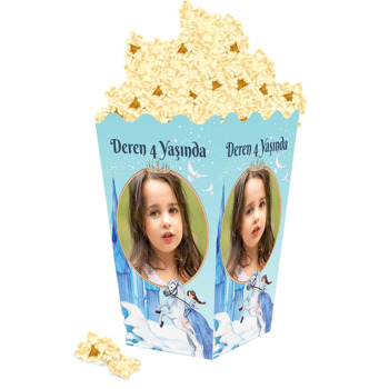 Karlar Prensesi  Temalı Popcorn Kutusu