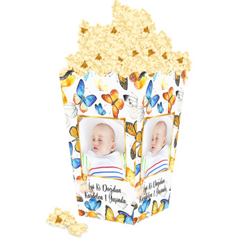 Kelebekler Temalı Popcorn Kutusu