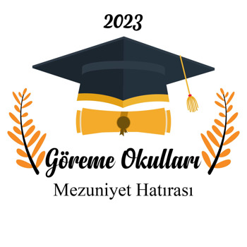 Kep Diploma ile Sarı Yapraklar Temalı Mezuniyet Afiş