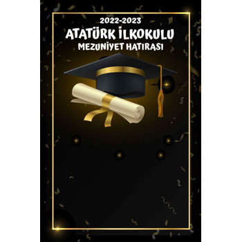 Kep ile Diploma Gold Flamalı Fon Temalı Afiş