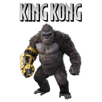 King Kong Temalı Masa Önü Ayaklı Dekor