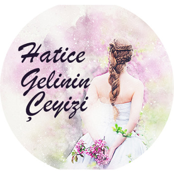 Kır Çiçekleri ile Gelin Temalı Sticker