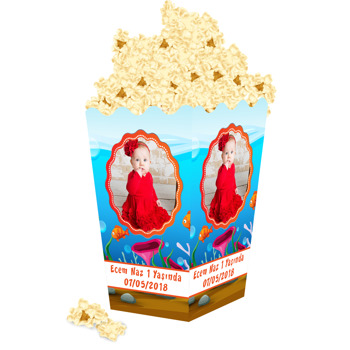 Kırmızı Balık Temalı Popcorn Kutusu