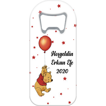 Kırmızı Balonlu Winnie Temalı Uzun Magnet Açacak