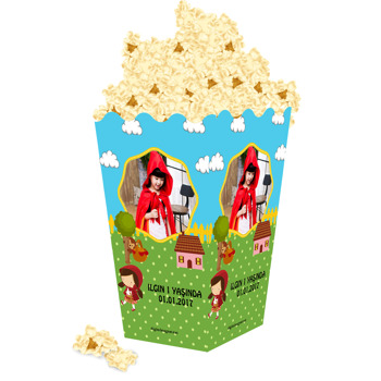 Kırmızı Başlıklı Kız Temalı Popcorn Kutusu