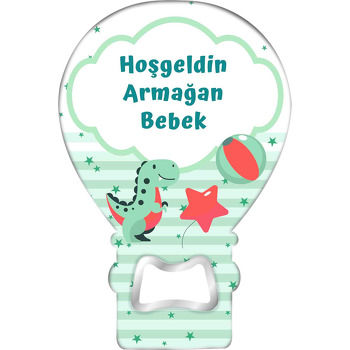 Kırmızı ile Yeşil Dinazor Temalı Balon Magnet Açacak