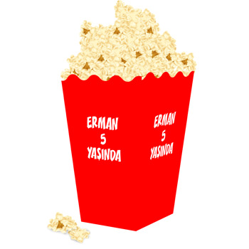 Kırmızı Renk Temalı Popcorn Kutusu