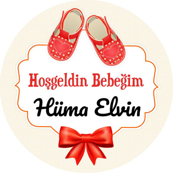 Kırmızı Rugan Bebek Ayakkabısı Temalı Sticker