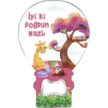 Kitap Okuyan Kız Çocuk ile AğaçTemalı Balon Magnet Açacak