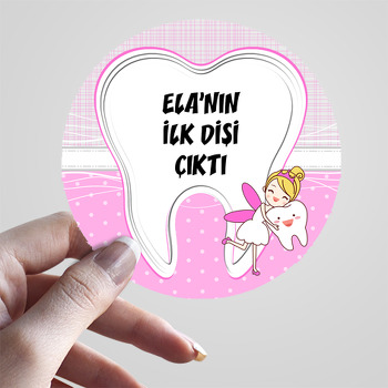 Kız  Diş Buğdayı Temalı Sticker