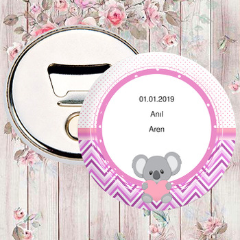 Koala Pembe Temalı Magnet Açacak