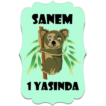 Koala Su Yeşili Fon Temalı Özel Kesim Magnet