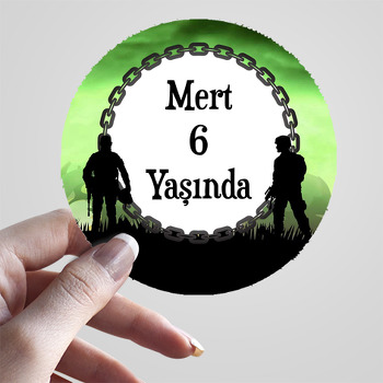 Komando Asker Temalı Parti Sticker