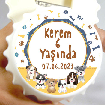 Köpek Dostu Temalı Kapak Şekilli Magnet Açacak