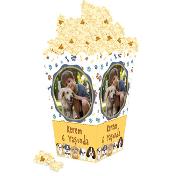 Köpek Dostu Temalı Popcorn Kutusu