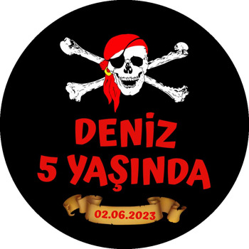 Korsan Kuru Kafa Temalı Sticker