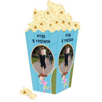 Koşucu Temalı Popcorn Kutusu