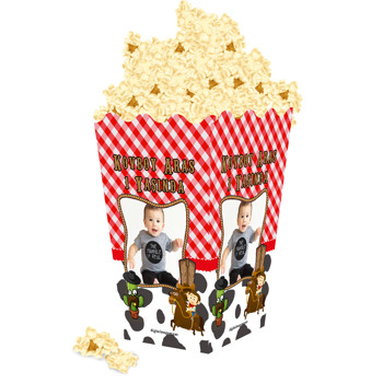 Kovboy Temalı Popcorn Kutusu