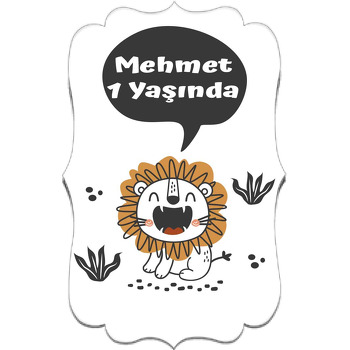 Kükreyen Aslan Temalı Özel Kesim Magnet