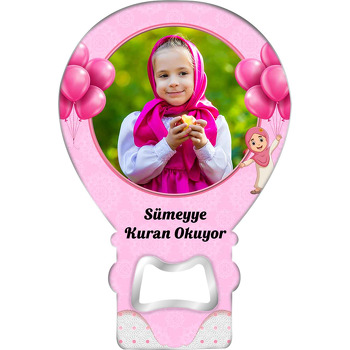 Kuran Okuyorum Pembe Temalı Balon Magnet Açacak