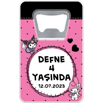 Kuromi Temalı Dikdörtgen Magnet Açacak