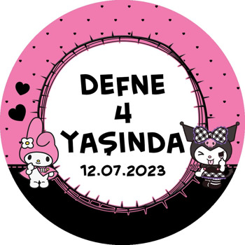 Kuromi Temalı Sticker