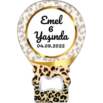 Leopar Temalı Balon Magnet Açacak