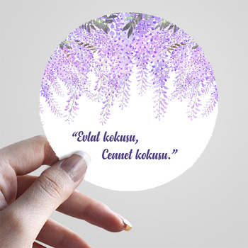 Lila Lavanta Temalı Hoşgeldin Bebek Sticker