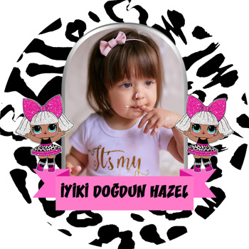 Lol Bebek Leopar Desenli Temalı Resimli Sticker