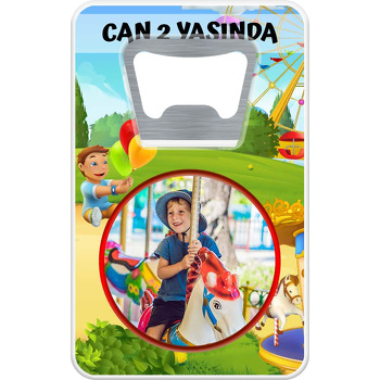 Lunapark Temalı Dikdörtgen Magnet Açacak