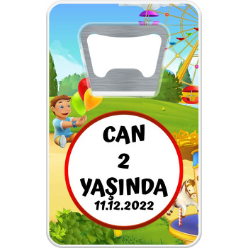 Lunapark Temalı Dikdörtgen Magnet Açacak