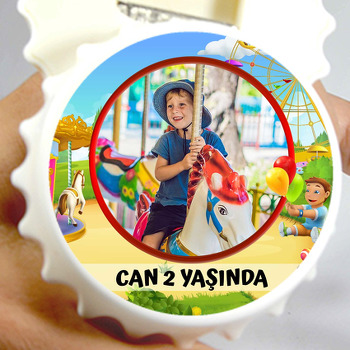 Lunapark Temalı Resimli Kapak Şekilli Magnet Açacak