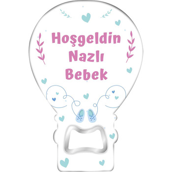 Mavi Bağcıklı Ayakkabı Temalı Balon Magnet Açacak