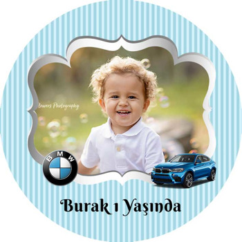 Mavi Çizgili Araba Temalı Sticker