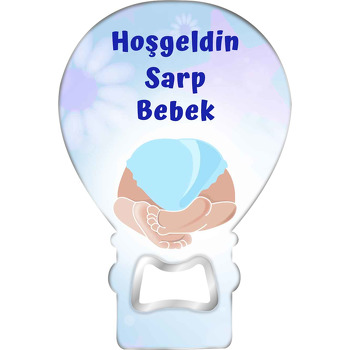 Mavi Fırdırlı Bebek Bezi Temalı Balon Magnet Açacak