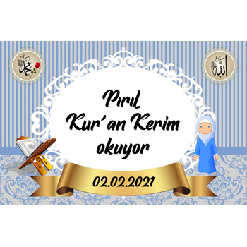 Mavi Gri Desen ve Rahle Temalı Afiş