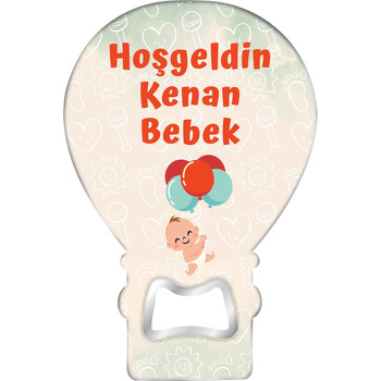 Mavi Kırmızı Balonlu Bebek Temalı Balon Magnet Açacak