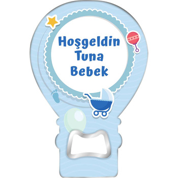 Mavi Kırmızı Sarı Bebek Eşyaları Temalı Balon Magnet Açacak