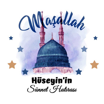 Mavi Kubbeli Camii ile Sünnet Temalı Sticker