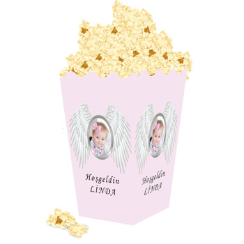 Melek Kanat Temalı Popcorn Kutusu