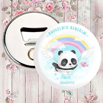 Melek Kanatlı Panda Temalı Magnet Açacak