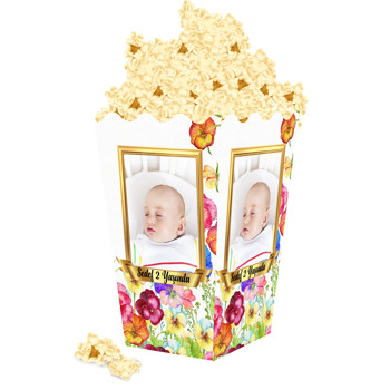 Menekşe Temalı Popcorn Kutusu