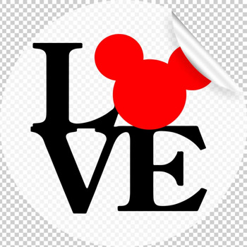 Mickey Love Temalı Araç Sticker